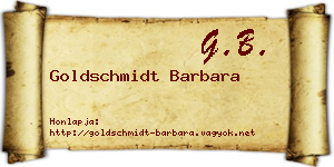 Goldschmidt Barbara névjegykártya